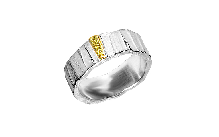 12937-Ring, Silber 925 mit Gold 750