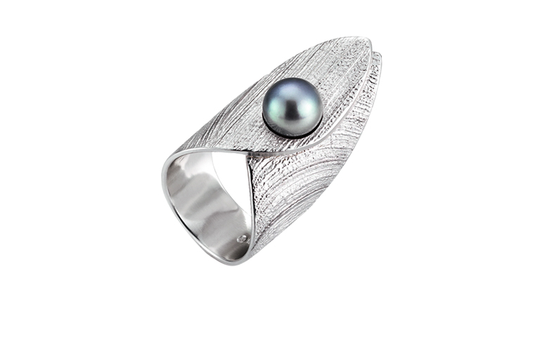 32028-Ring mit Perle, 925 Silber