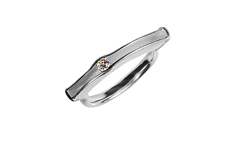 42167-Ring, Gold 750 mit Brillant