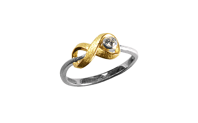 45272-Ring, Gold 750 mit Brillant