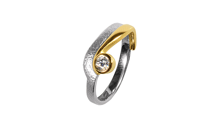 45273-Ring, Gold 750 mit Brillant