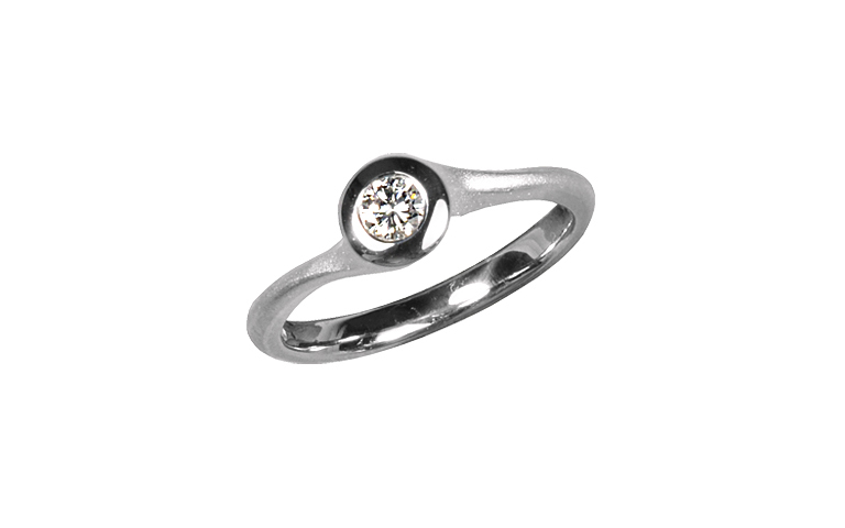 45278-Ring, Weissgold 750 mit Brillant