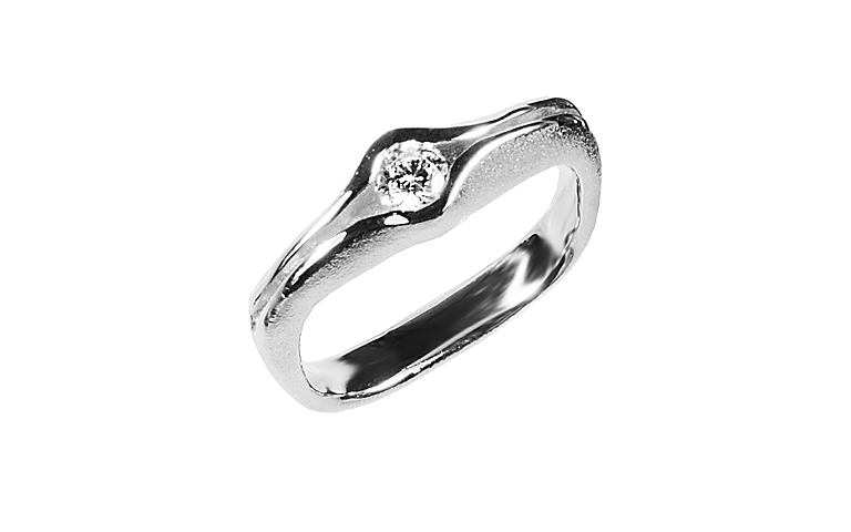 45461-Ring, Gold 750 mit Brillant