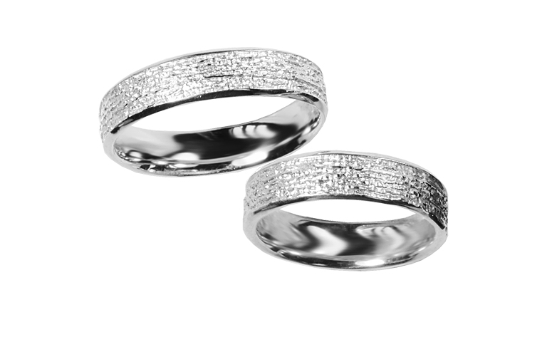 45467+45468-Trauringe, Weissgold 750
