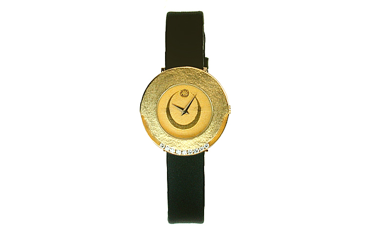 06350-Uhr, Gold 750, 9 Brillanten, vvsi tw 0,18 ct