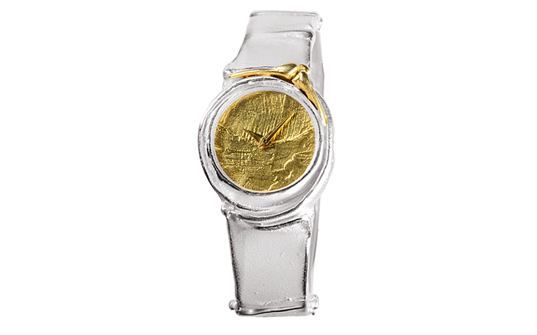 16000-Uhr, Silber 925 mit Gold 750