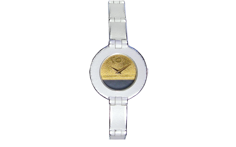 16207-Uhr, Silber 925, Gold 750