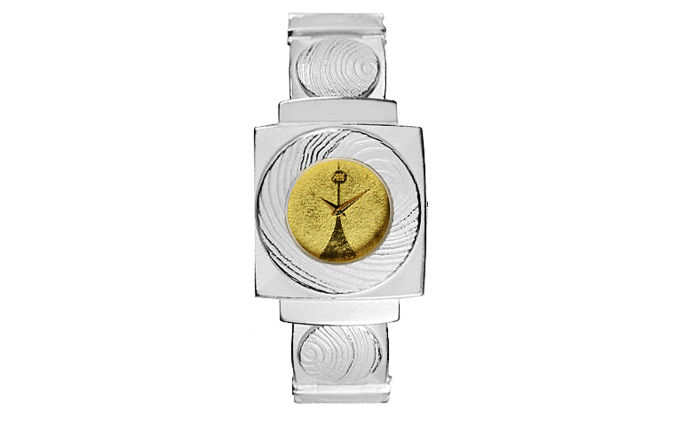 16215-Uhr, Silber 925 mit Gold 750