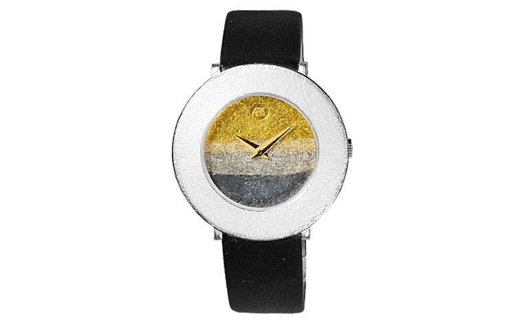 16226-Uhr, Silber 925 mit Gold 750