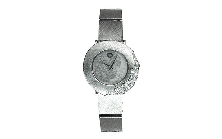 46550-Uhr, Weissgold 750