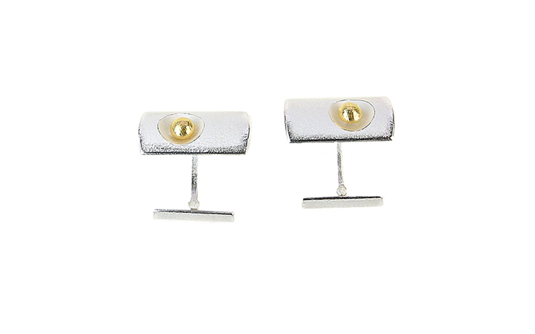 13086-cufflinks, silver 925, gold 750