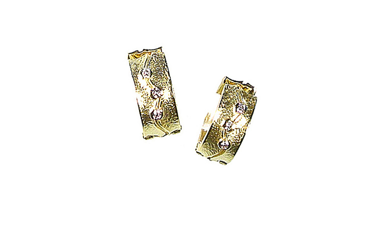 07334-earrings, gold 750 and brilliants