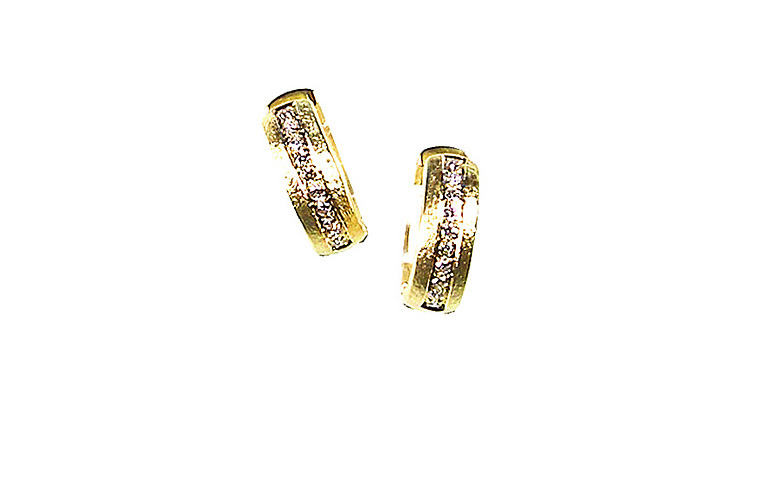 07335-earrings, gold 750 and brilliants