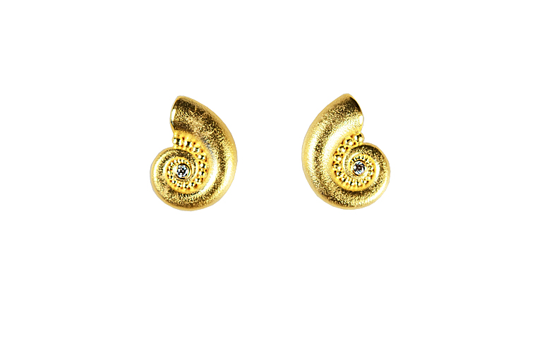 07395-earrings, gold 750 with brillants