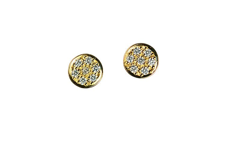 07396-earrings, gold 750 with brillants