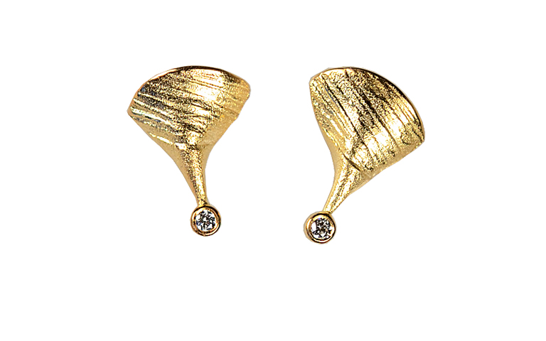 07397-earrings, gold 750 with brillants