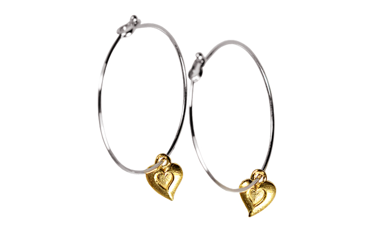 07408-earings, platinum 950, gold 750