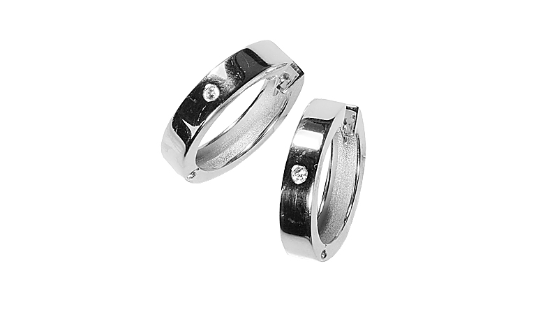 47414-earrings, gold 750 with brillants