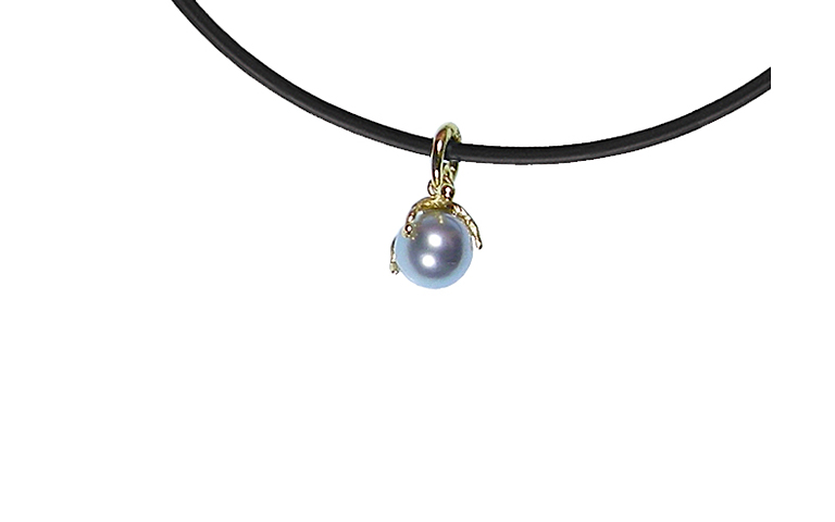 01044-necklace, gold 750, pearl
