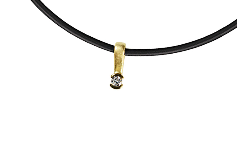 01090-necklace, gold 750 witn brillant