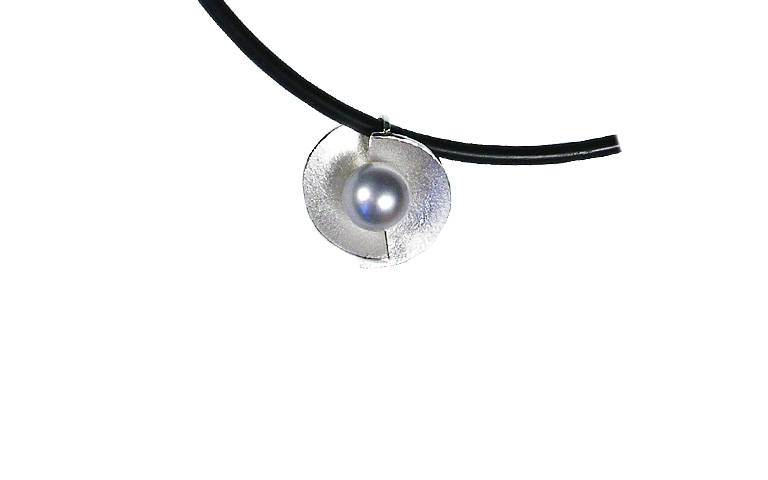 31034-necklace, silver 925, Tahiti pearl