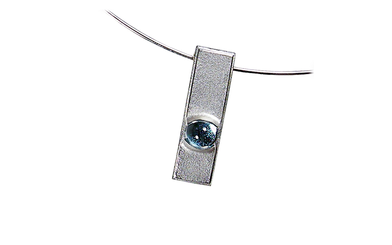 31037-necklace, whitegold 750 and aquamarin