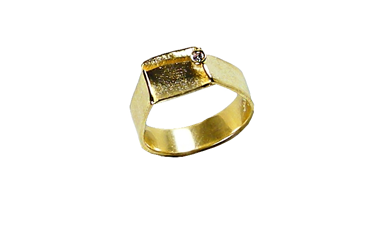 02123-ring, gold 750, brillant