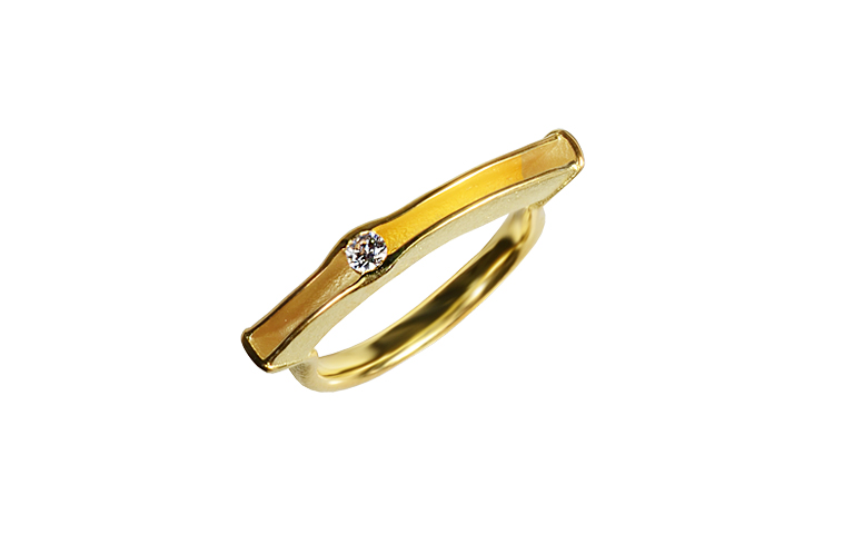 02167-ring, gold 750 with brillant