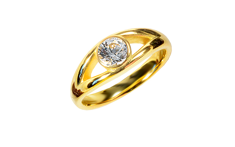 03175-ring, gold 750 with brillant