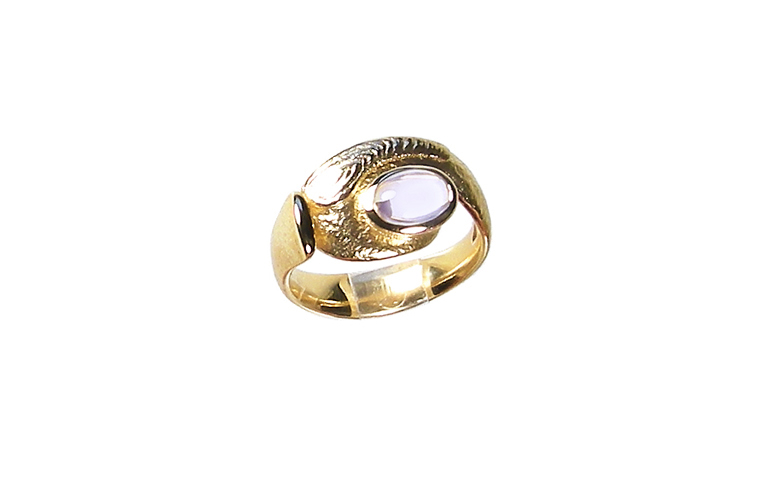 05156-ring, gold 750 with moonstone
