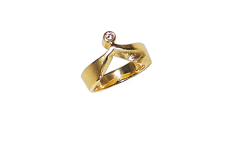 05180-ring, gold 750, brillant