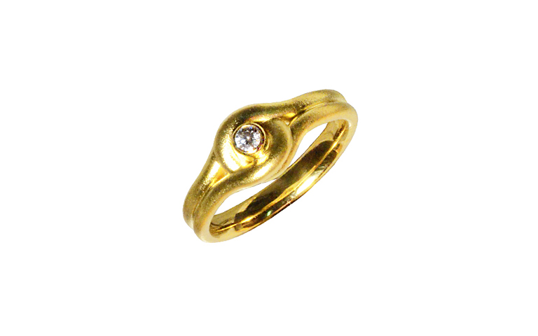 05223-ring, gold 750 with brillant