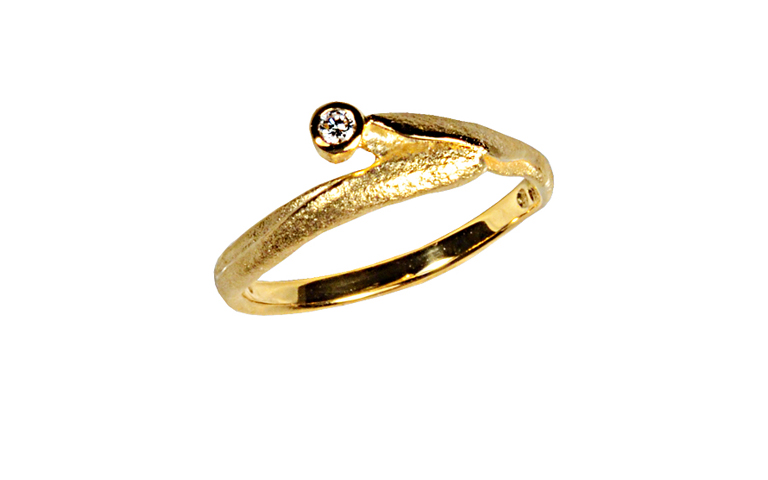 05329-ring, gold 750 with brillant