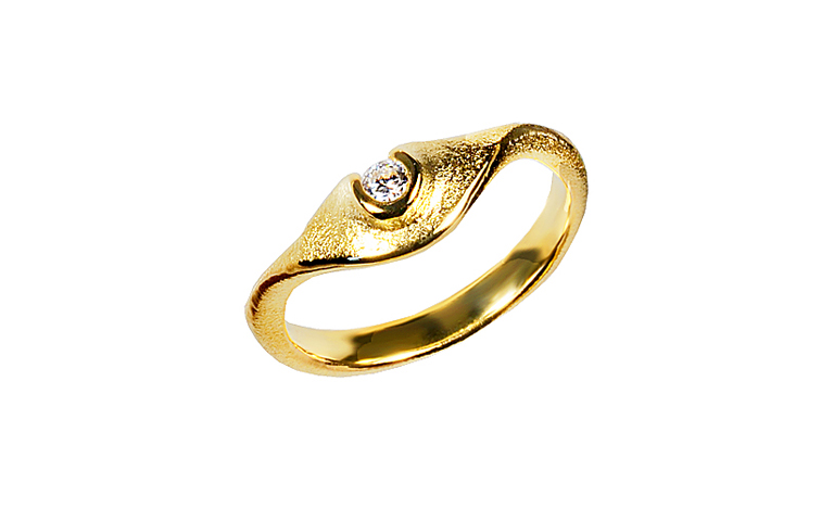 05462-ring, gold 750 with brillant