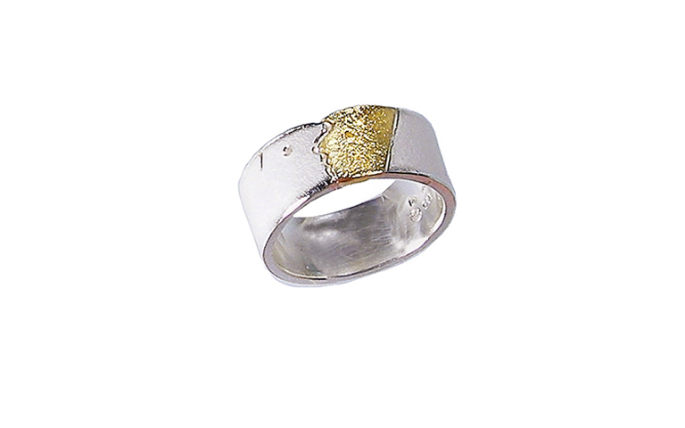12716-ring, gold 750, silver 925