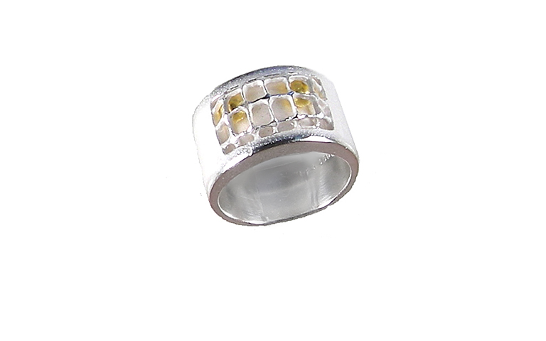12842-ring, gold 750, silver 925
