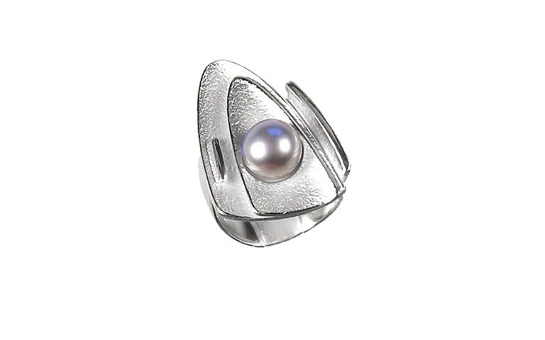 32032-ring with pearl, 925 silver