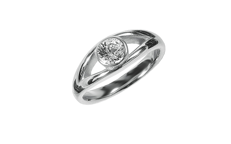 43175-ring, gold 750 with brillant