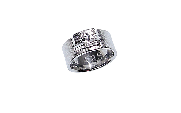 45014-ring, white gold 750 with brillant