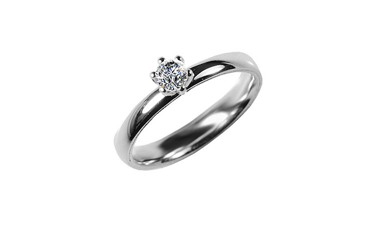 45455-ring, gold 750 with brillant