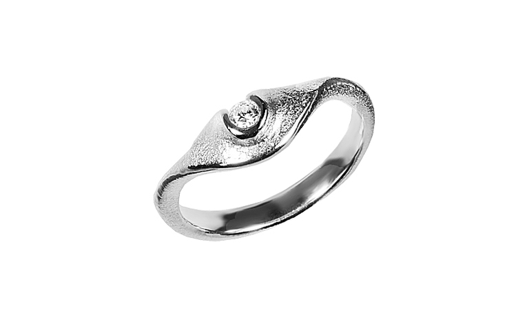 45462-ring, gold 750 with brillant