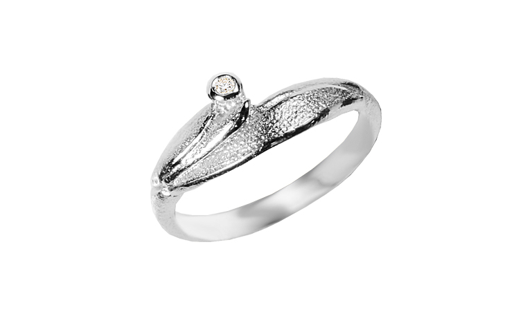 45476-ring, gold 750 with brillant