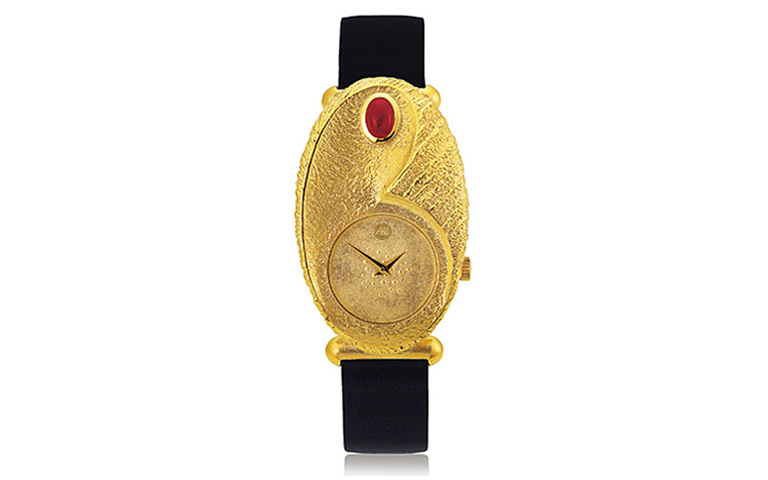 06366-watch, gold 750 with a ruby